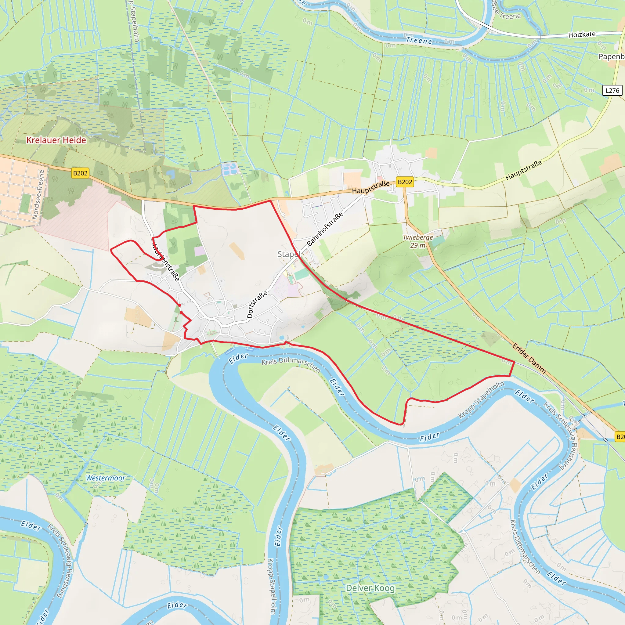 Eider via Rundwanderweg Tour 2 mobile static map