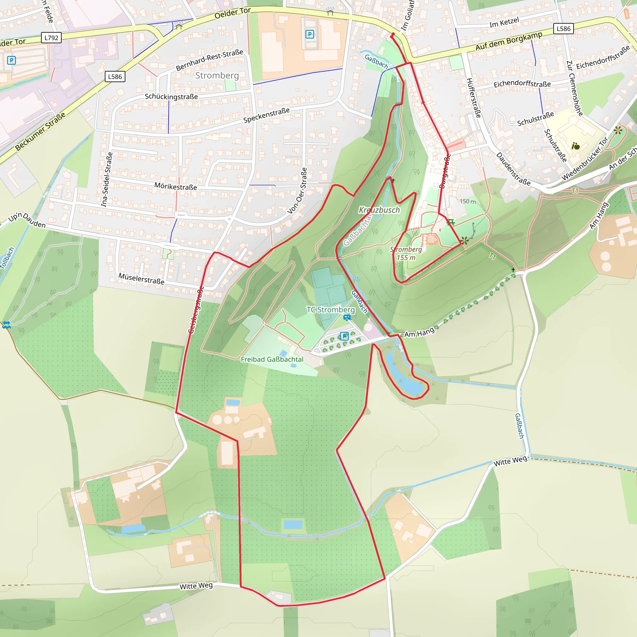 Pflaumenwandweweg Loop mobile static map