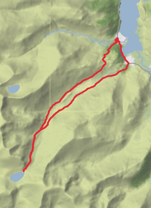 Glenridding to Red Tarn mobile static map