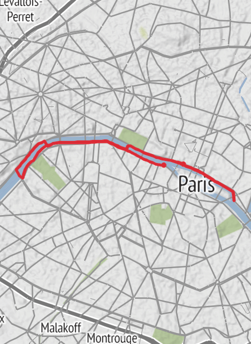 Paris Course à pied mobile static map