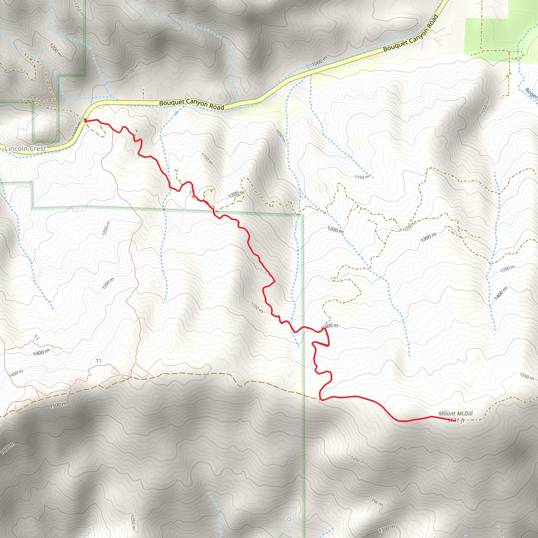 Mt McDill Trail mobile static map