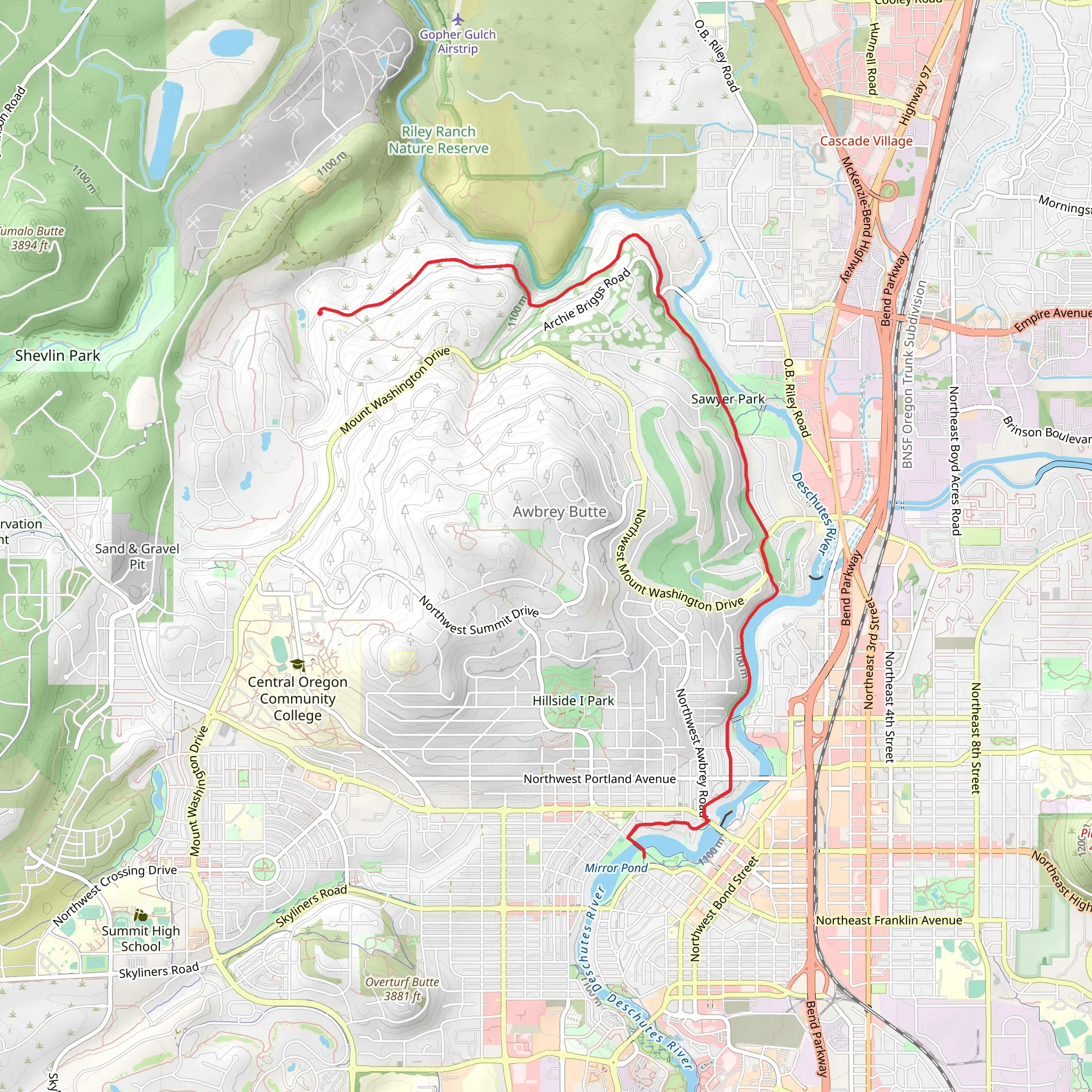 Descutes River Trail from Northwest Kirkaldy Court mobile static map