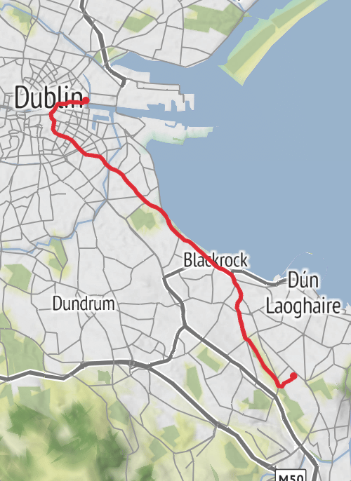 County Dublin Cycling mobile static map