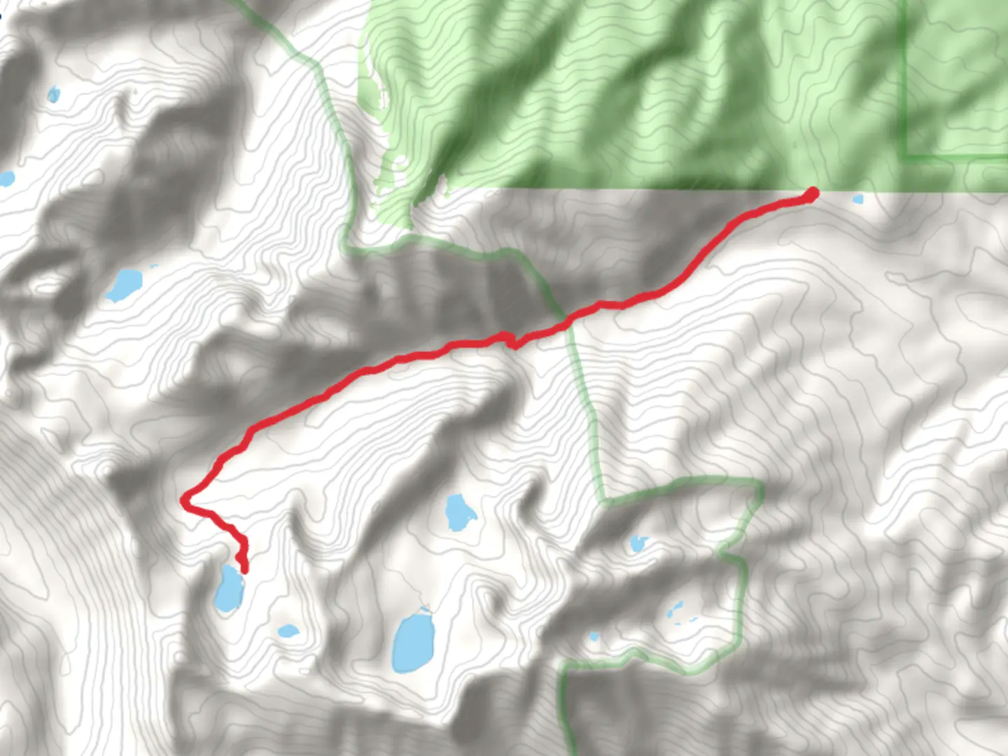 An image depicting the trail Flower Creek Trail and its surrounding area.