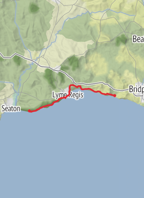 East Devon Hiking mobile static map
