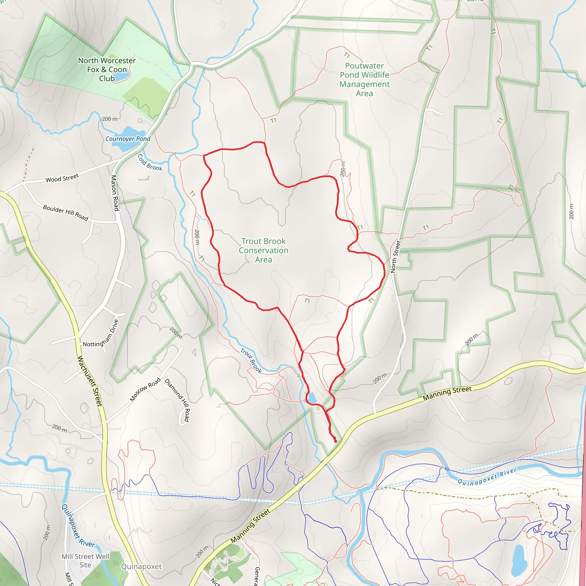 Black Brook and Trout Brook Loop mobile static map