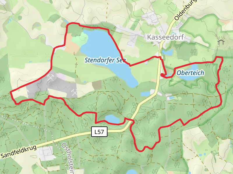 Stendorfer See and Oberteich via Kasseedorfer Seen