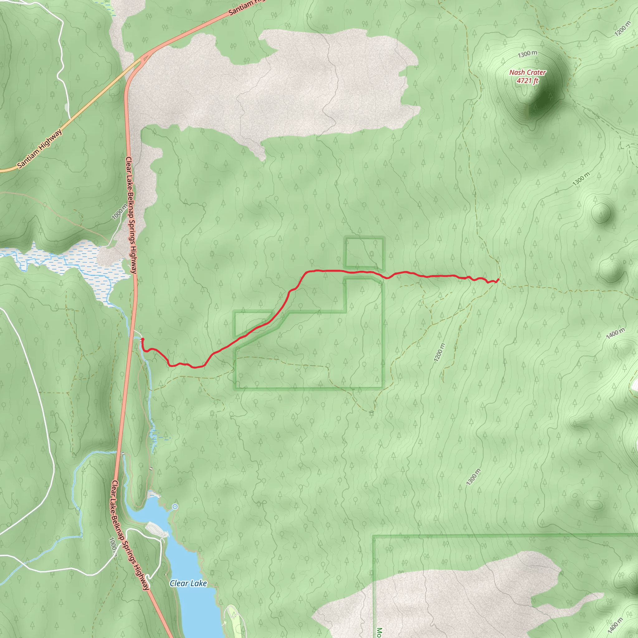 Old Santiam Wagon Road Trail mobile static map