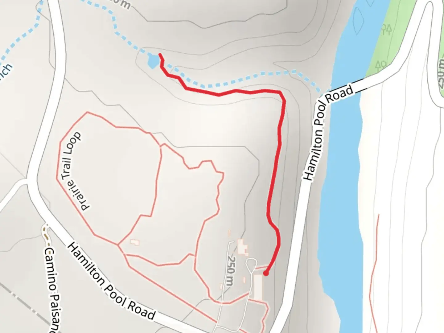 An image depicting the trail West Cave and its surrounding area.