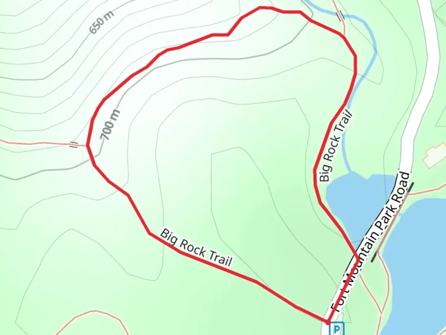 An image depicting the trail Big Rock Loop Trail and its surrounding area.