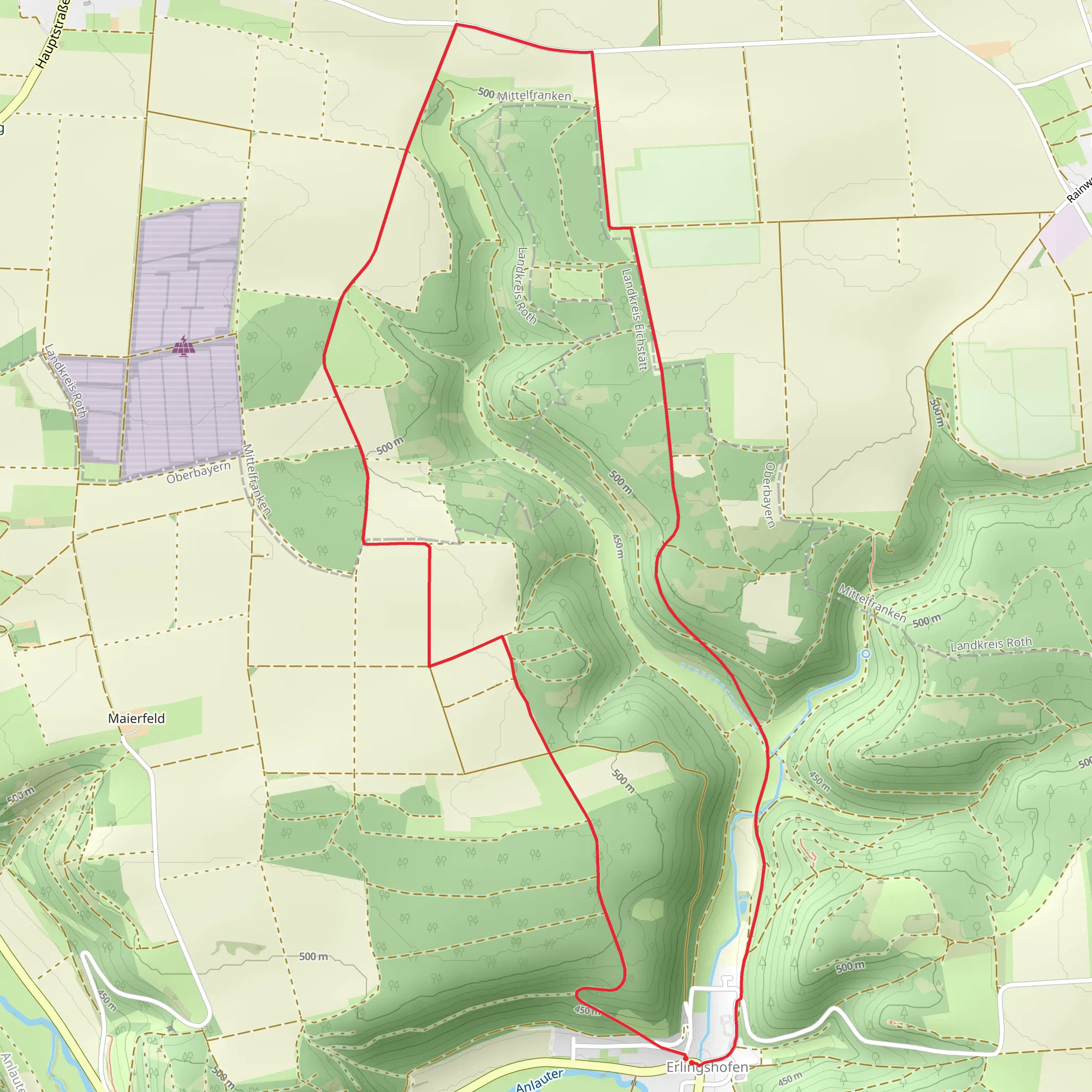 Rundweg Kinding mobile static map
