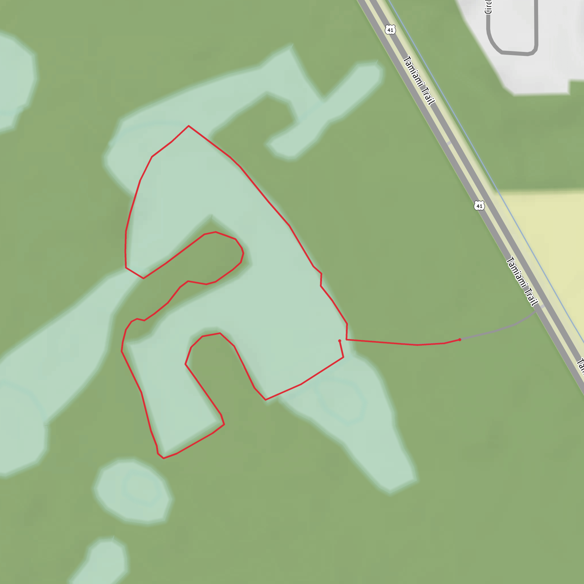 The Charlotte Environmental Flatwoods Trail mobile static map