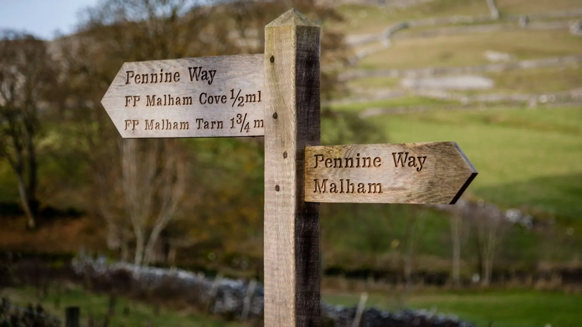 An image depicting the trail Pennine Way and its surrounding area.
