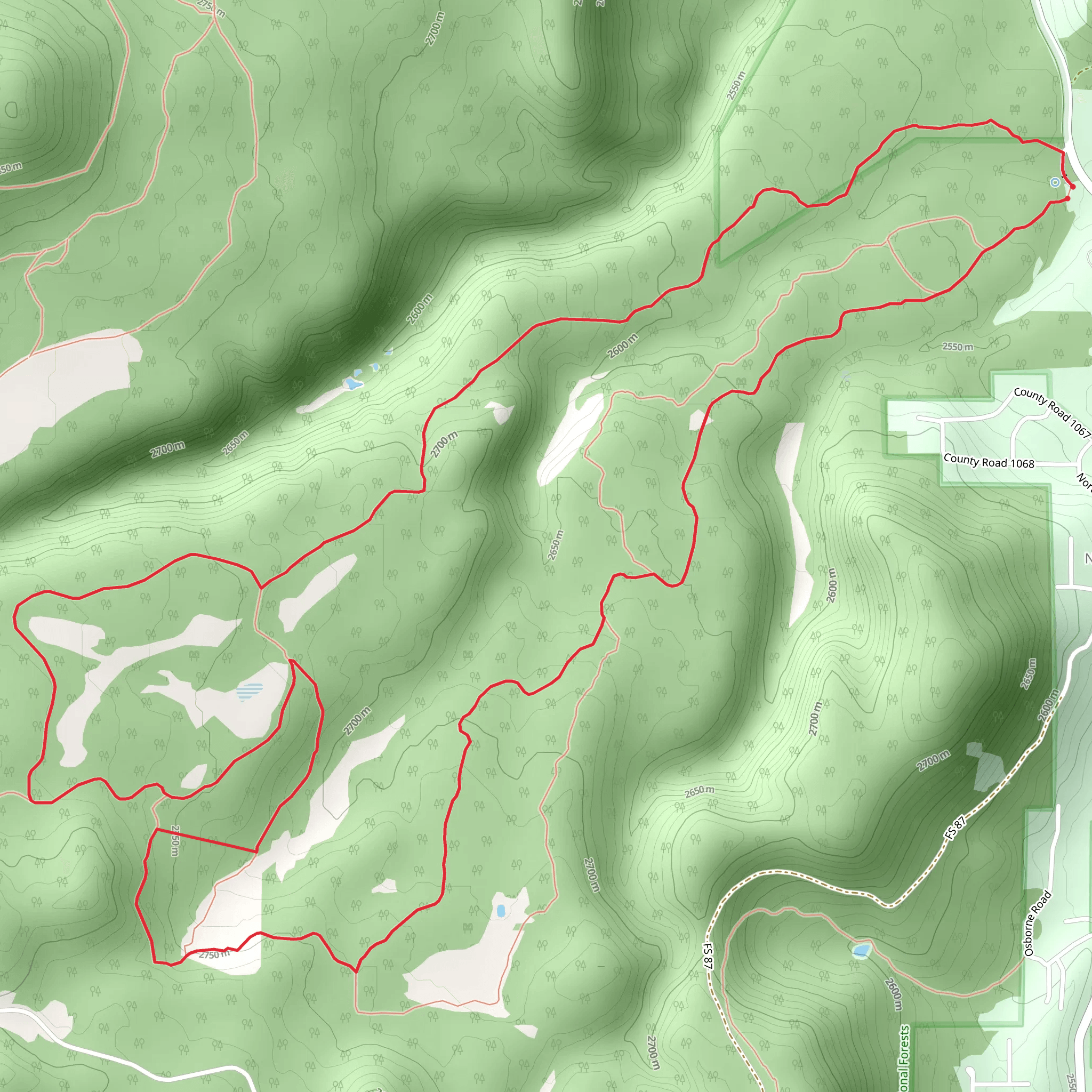 Cedar and Willow Loop mobile static map