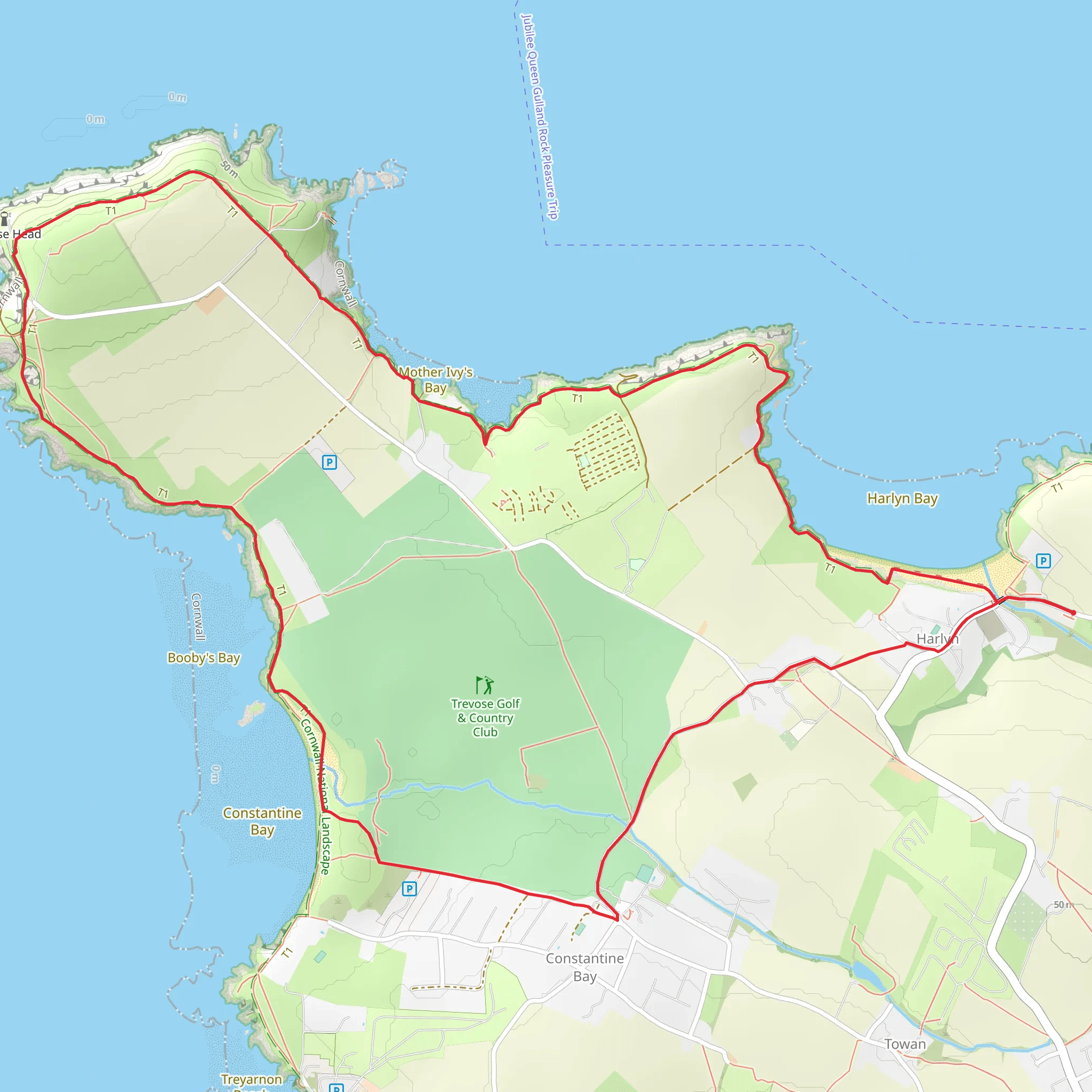 Mother Ivey and St Constantine Walk mobile static map