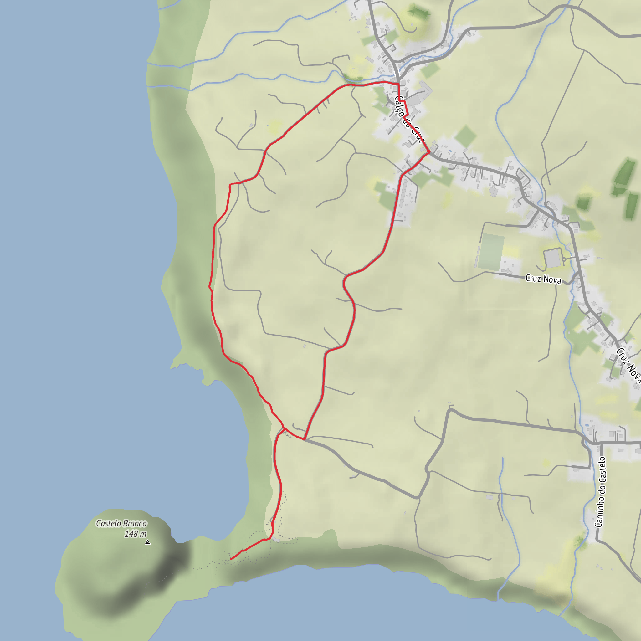 Morro de Castelo Branco and Varadouro Loop mobile static map