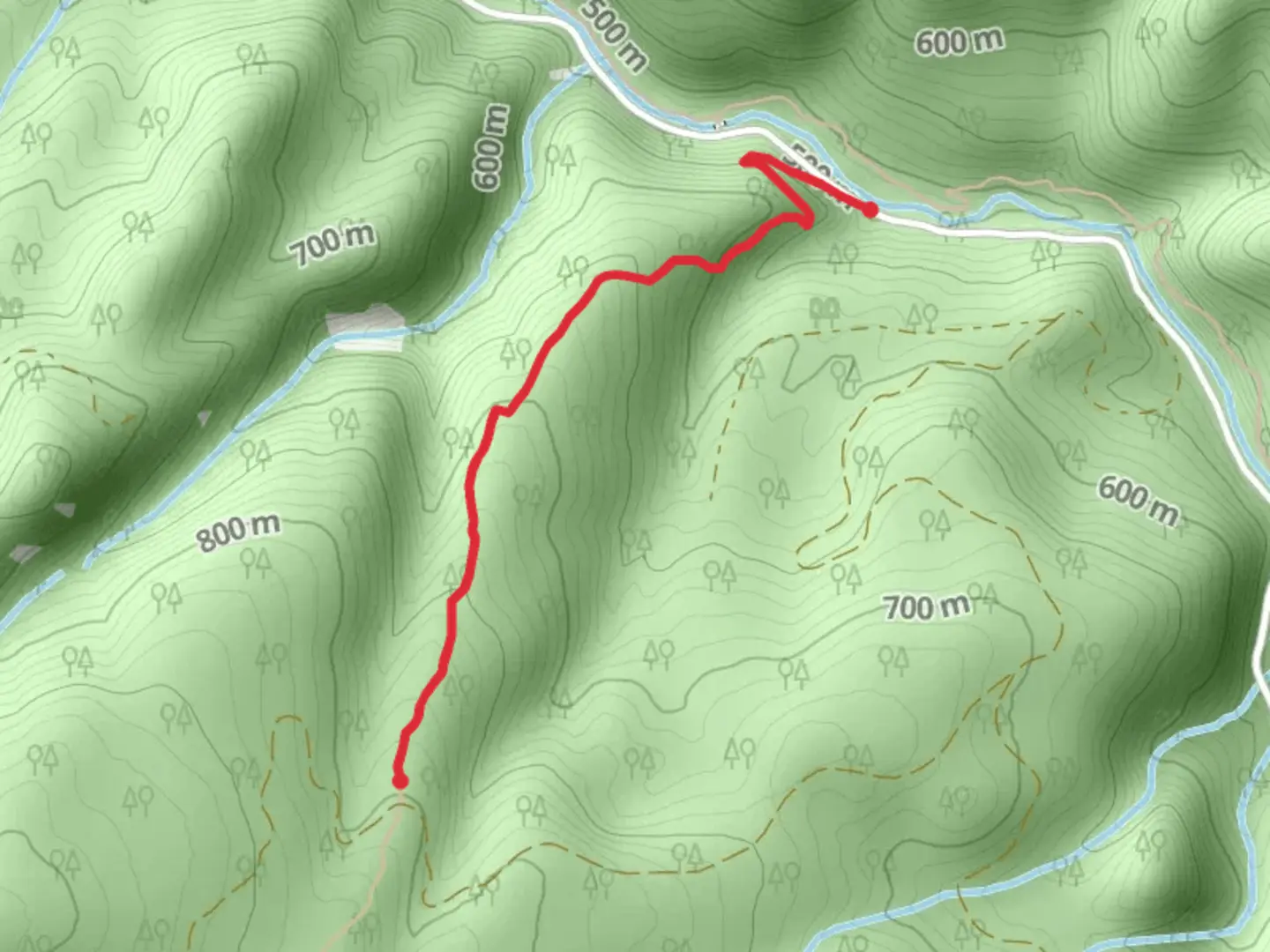 An image depicting the trail Crawfish Trail and its surrounding area.