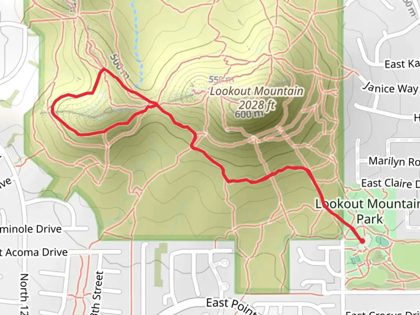 An image depicting the trail Trail 308 and its surrounding area.