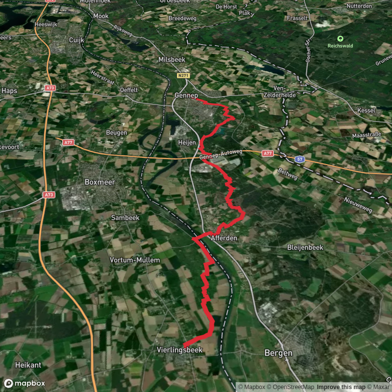 Kerk to Niersbrug via Quin and Heijense Bossen