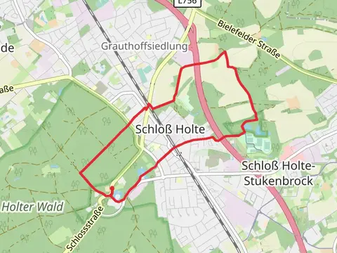 Kipshagener Teich via Holter Waldweg and Lönsweg