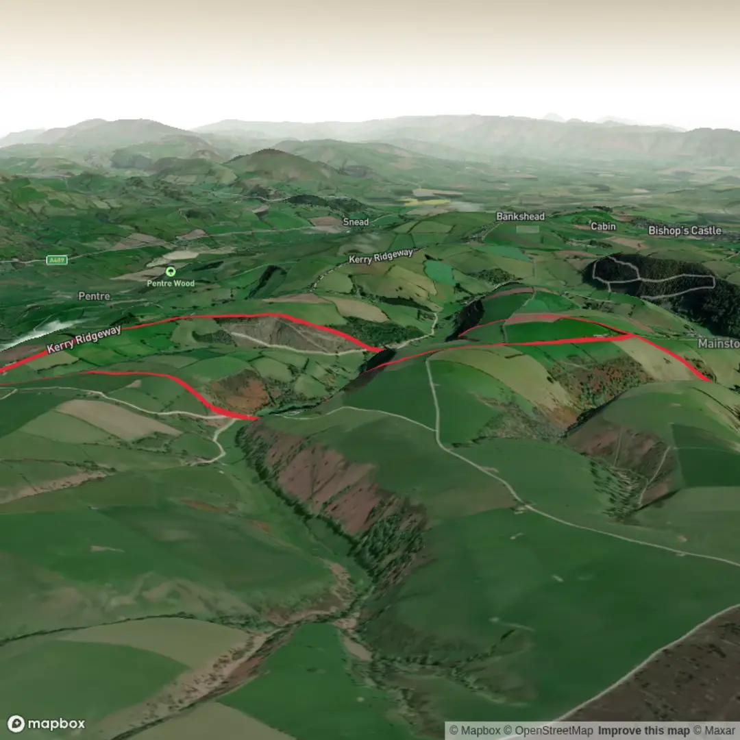 An image depicting the trail Nut Wood and Edenhope Hill Loop and its surrounding area.
