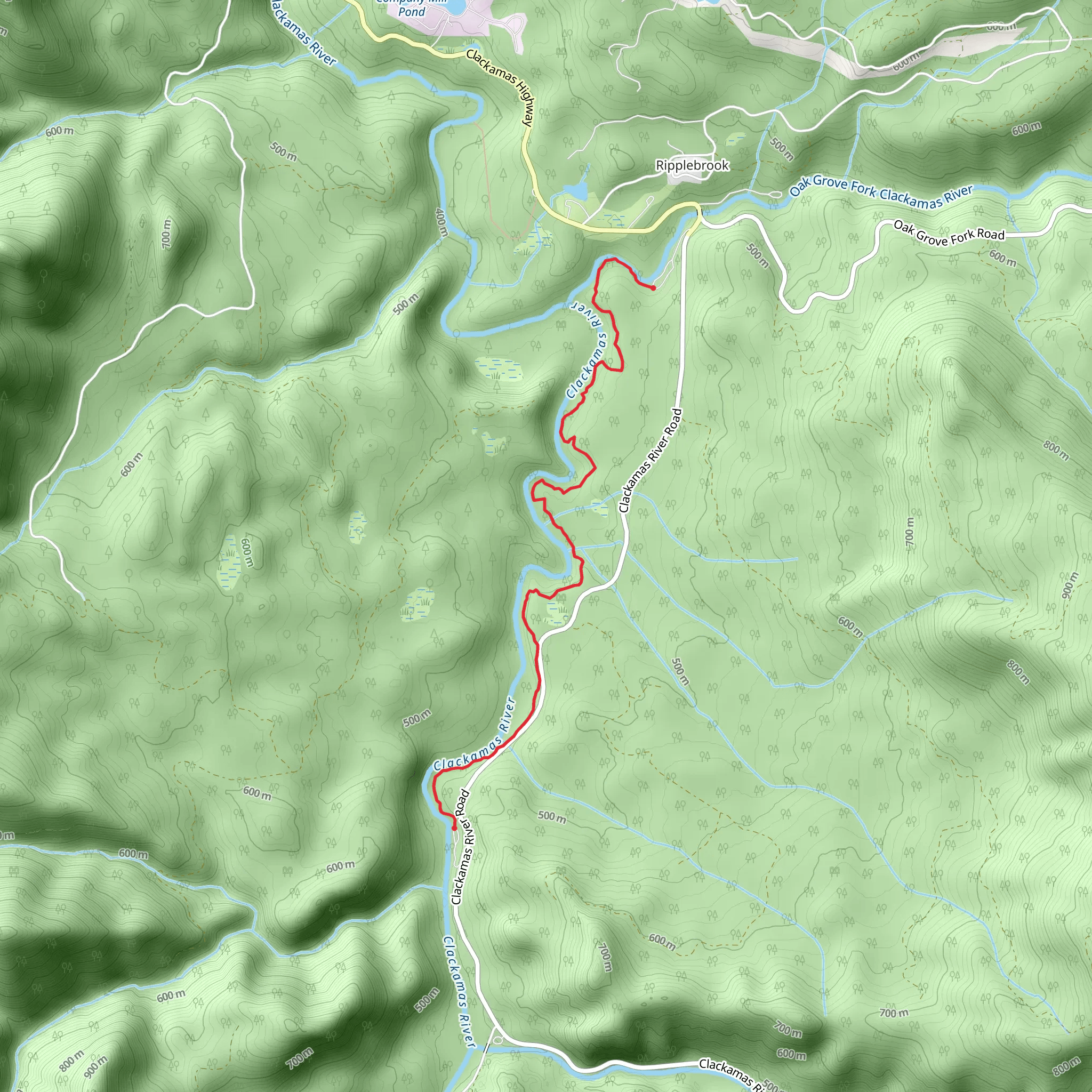 Riverside Trail mobile static map
