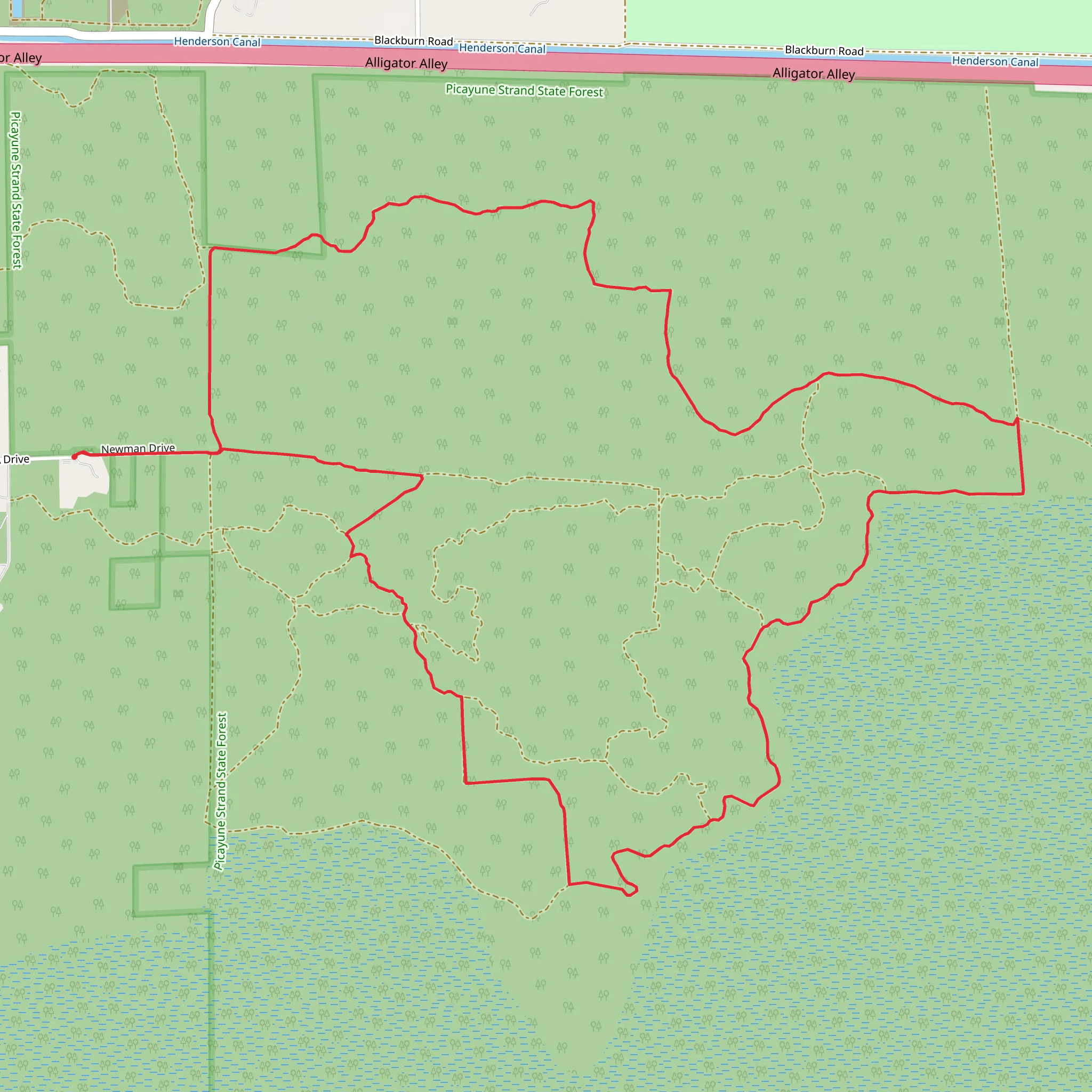 Newman Drive Loop - East mobile static map
