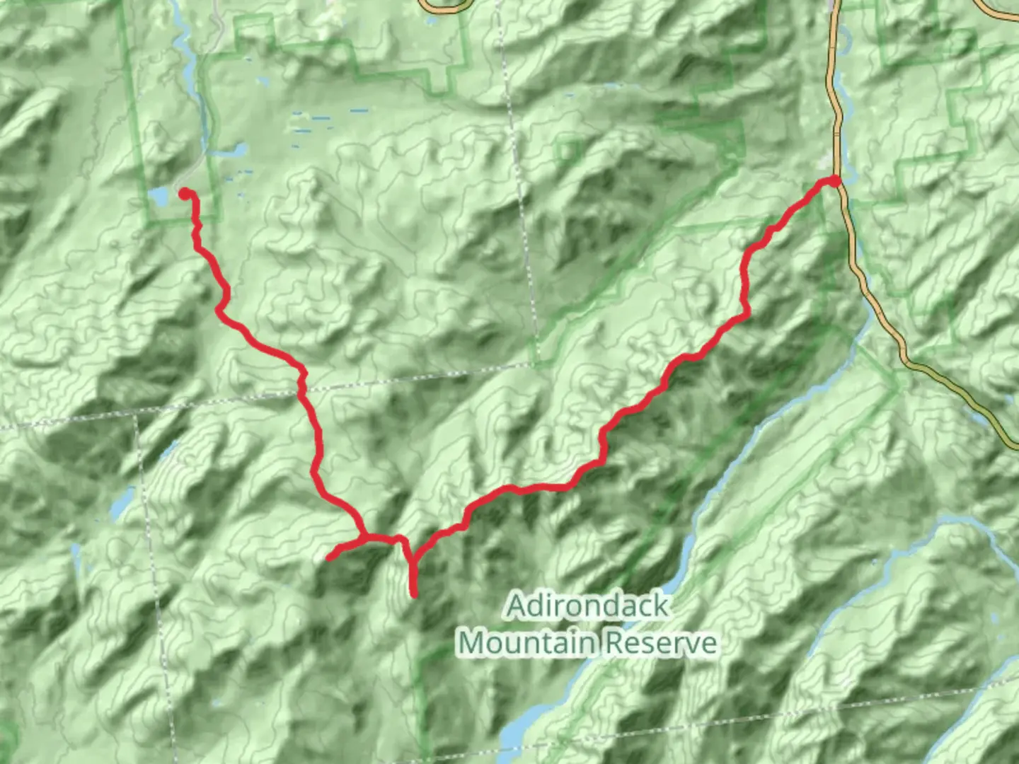 An image depicting the trail Keene Valley to Mount Jo and its surrounding area.
