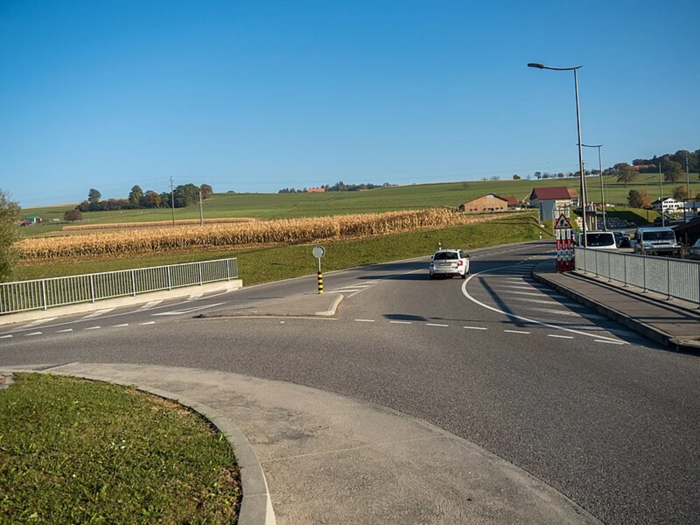 An image depicting the trail Romont Stained Glass Trail and its surrounding area.