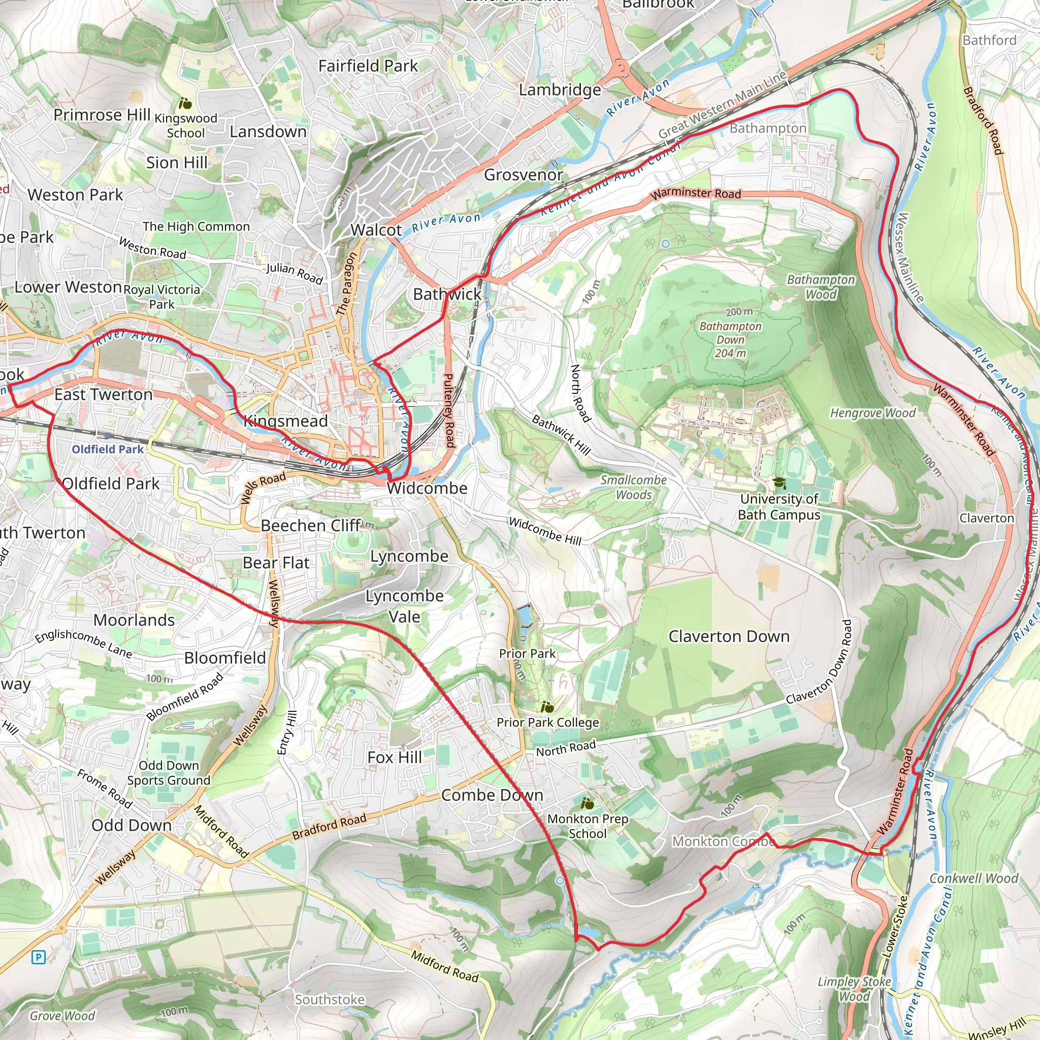 Two Tunnels Greenway mobile static map