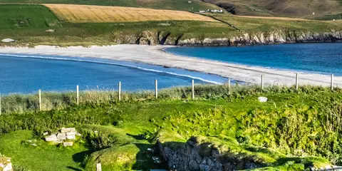 Shetland - St Ninian's Isle from Bigton