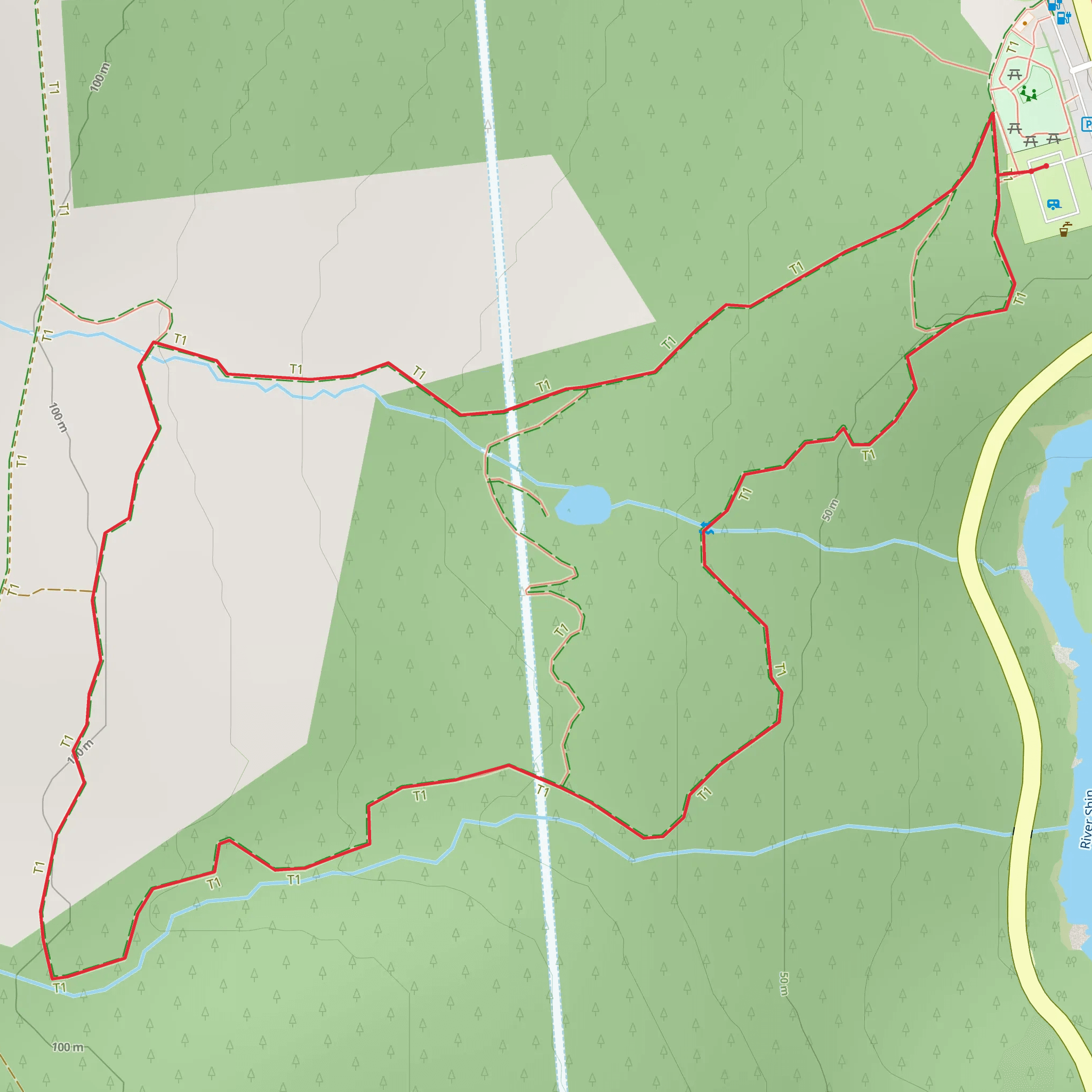 Woodland Loop Trail mobile static map