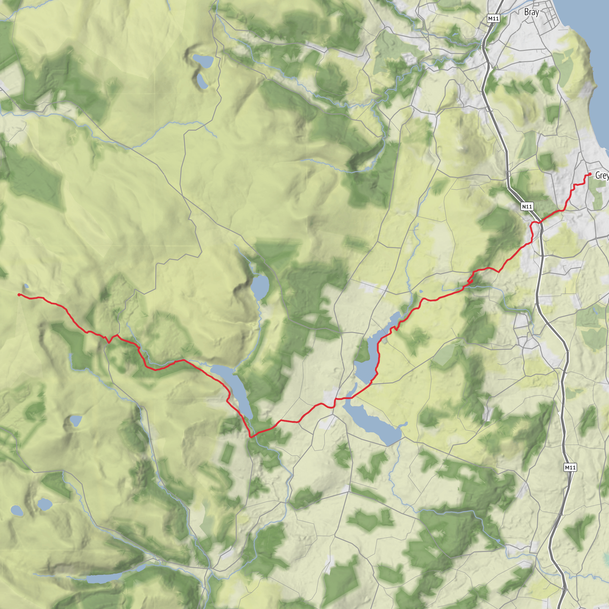 Greystones - Mullaghcleevaun mobile static map