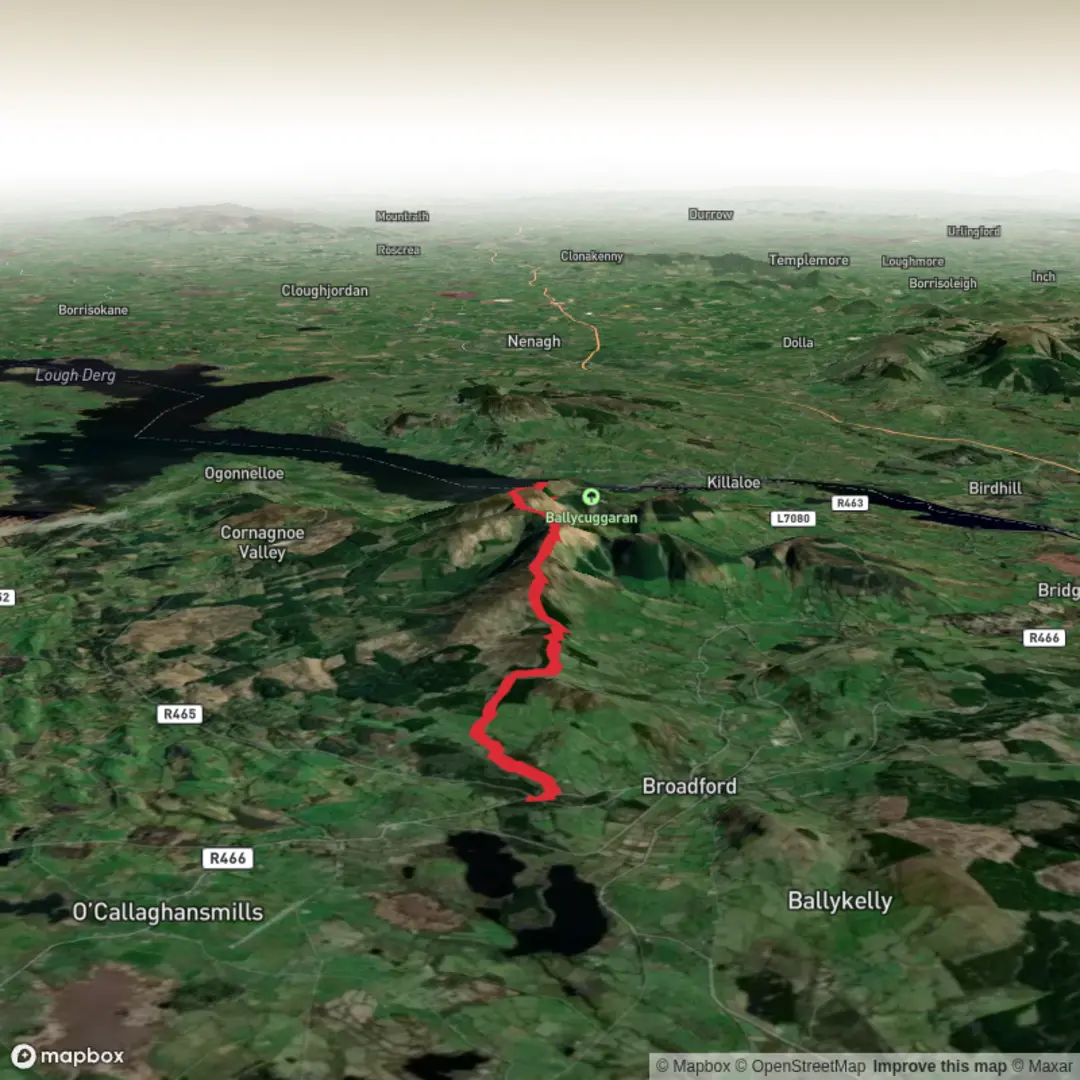 An image depicting the trail Violet Hill to Two Mile Gate and its surrounding area.