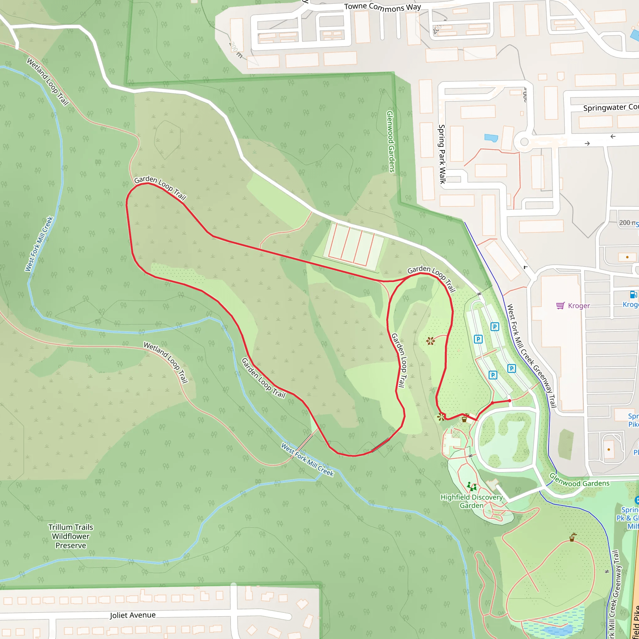 Garden Loop Trail mobile static map