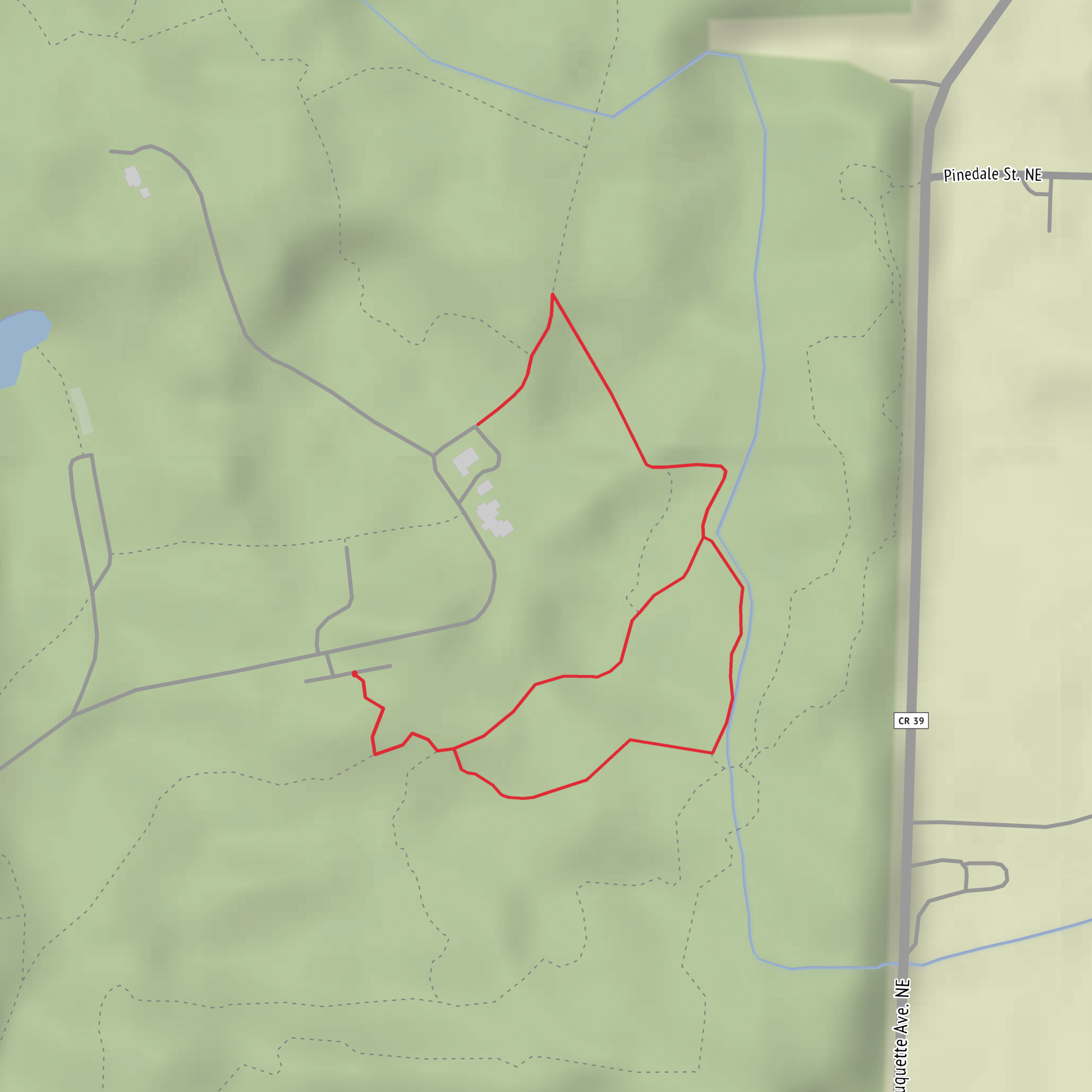 Sedge Marsh and Buckeye Trail in Quail Hollow Herb Garden mobile static map
