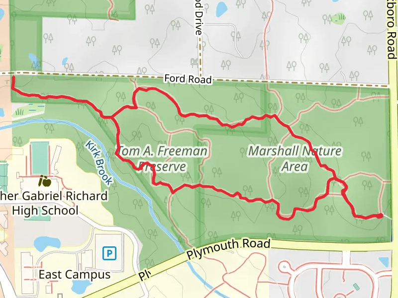 Red and Blue Loop Trail - Marshall Nature Area
