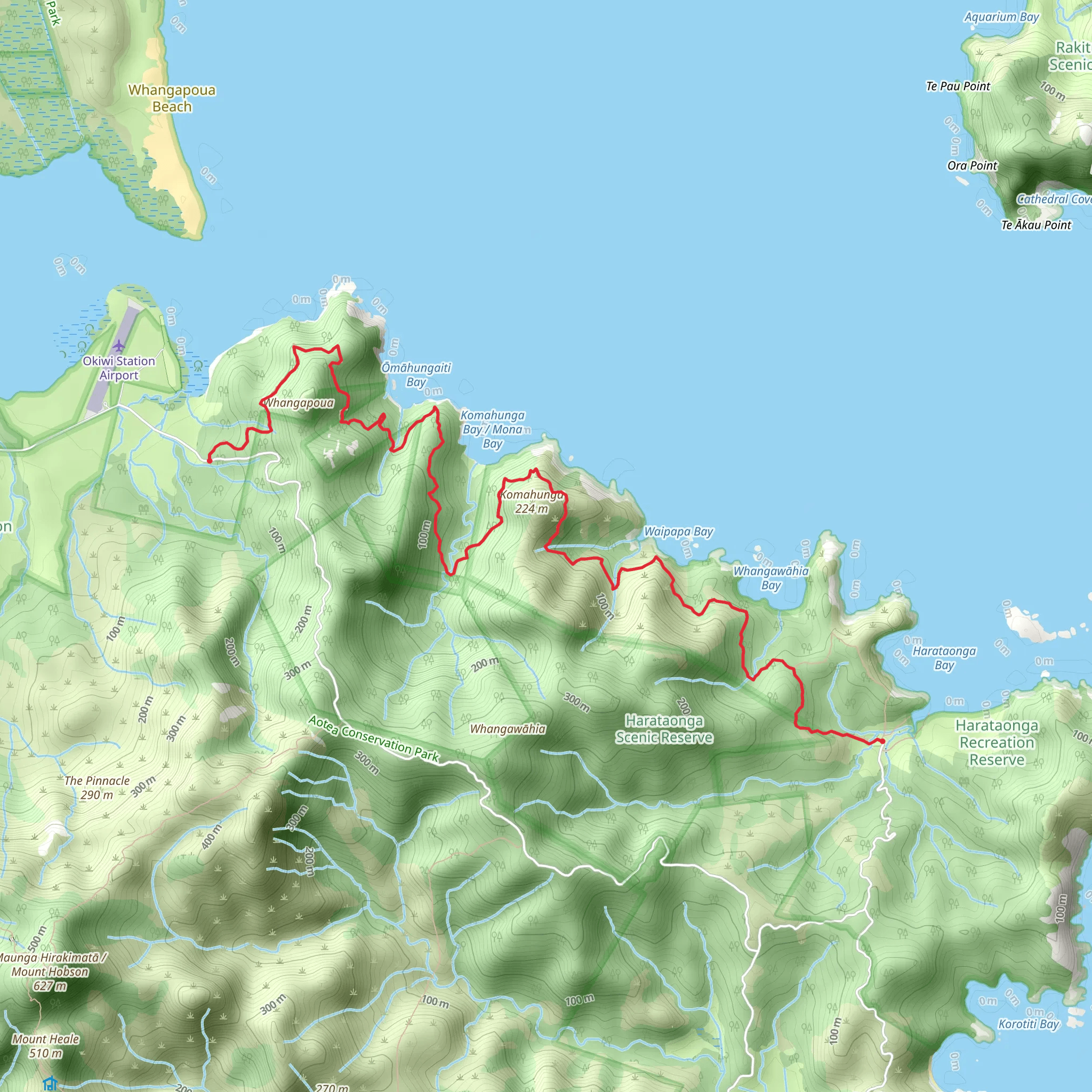 Harataonga Coastal Walkway mobile static map