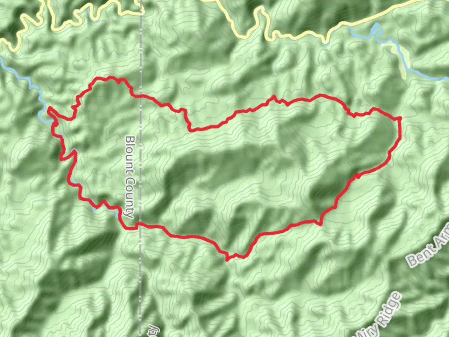 An image depicting the trail Buckhorn Gap via Lumber Ridge Trail and its surrounding area.