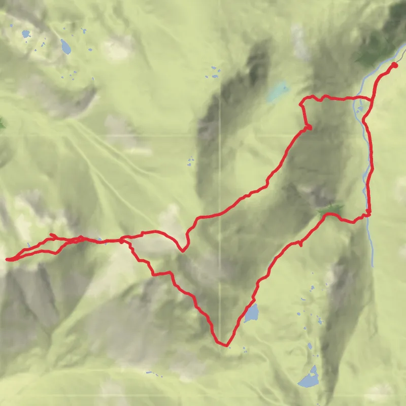 Hike on BASE BROWN,GREEN GABLE, KIRK FELL AND GREAT GABLE mobile static map