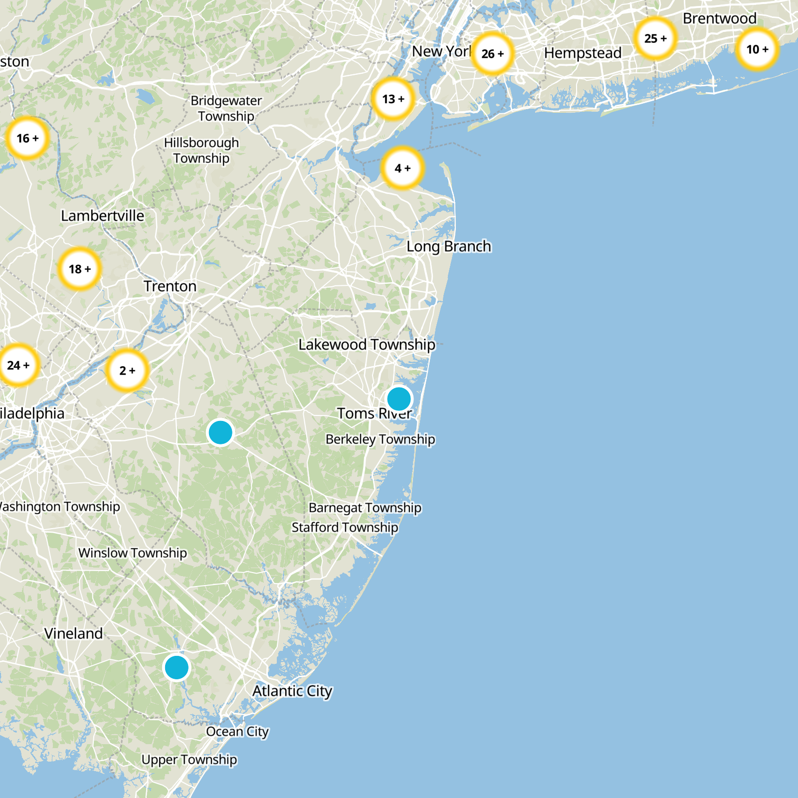 Ocean County Static Map