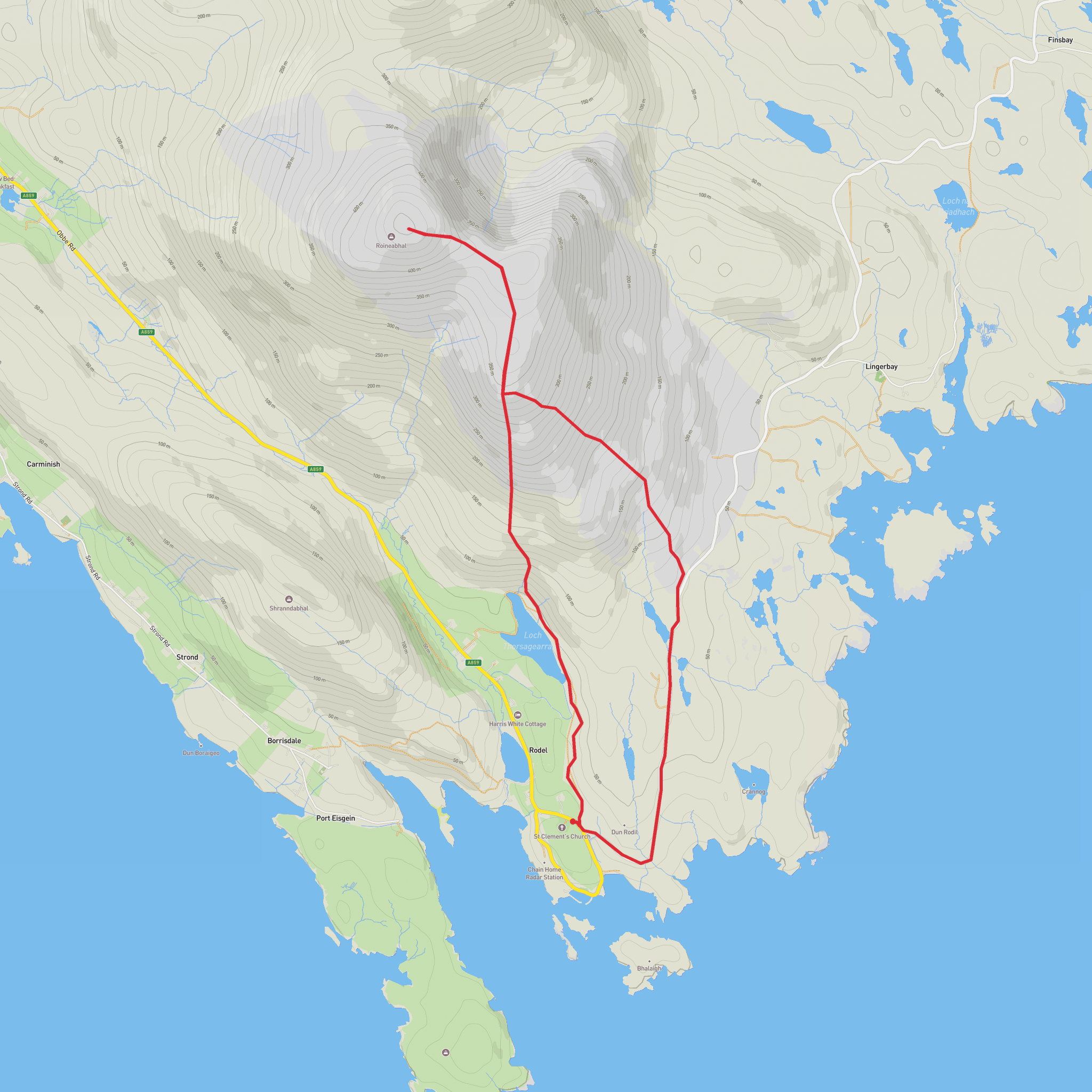 Roineabhal mobile static map