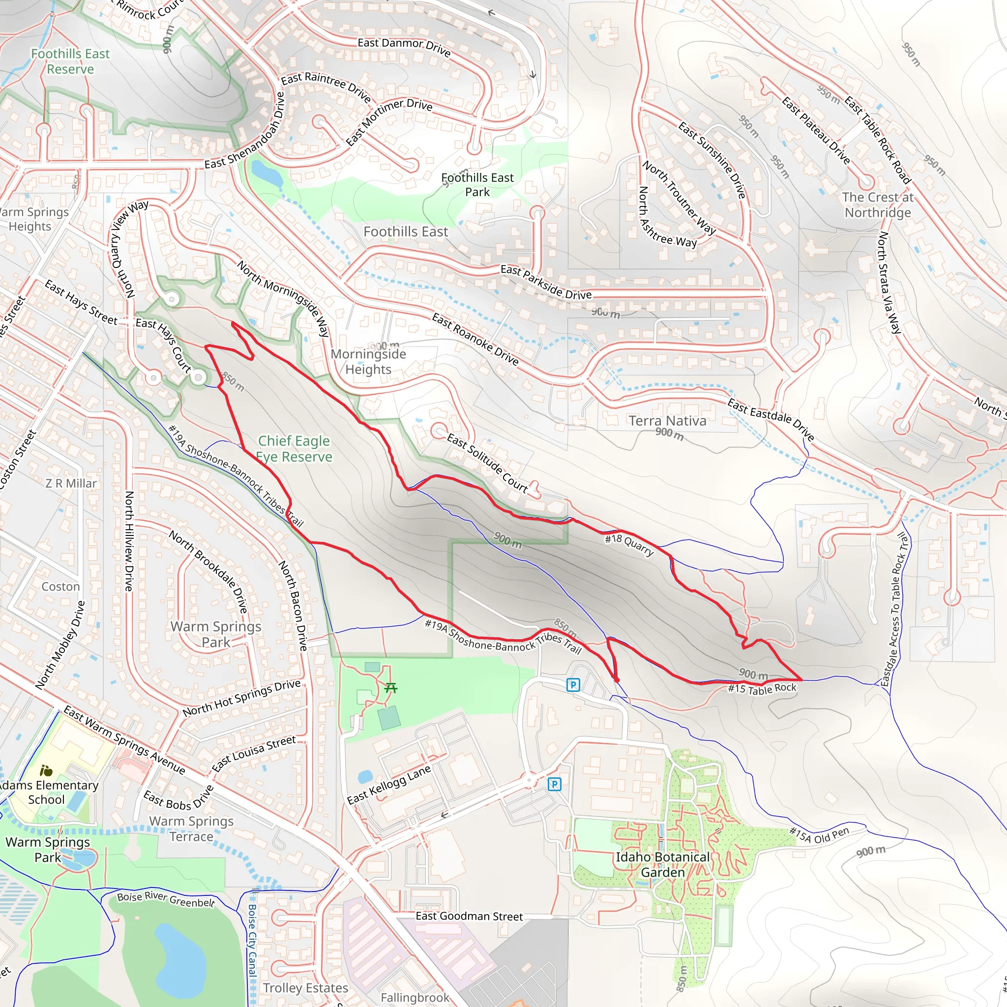 A Shoshone-Bannock Tribes and Quarry Loop mobile static map