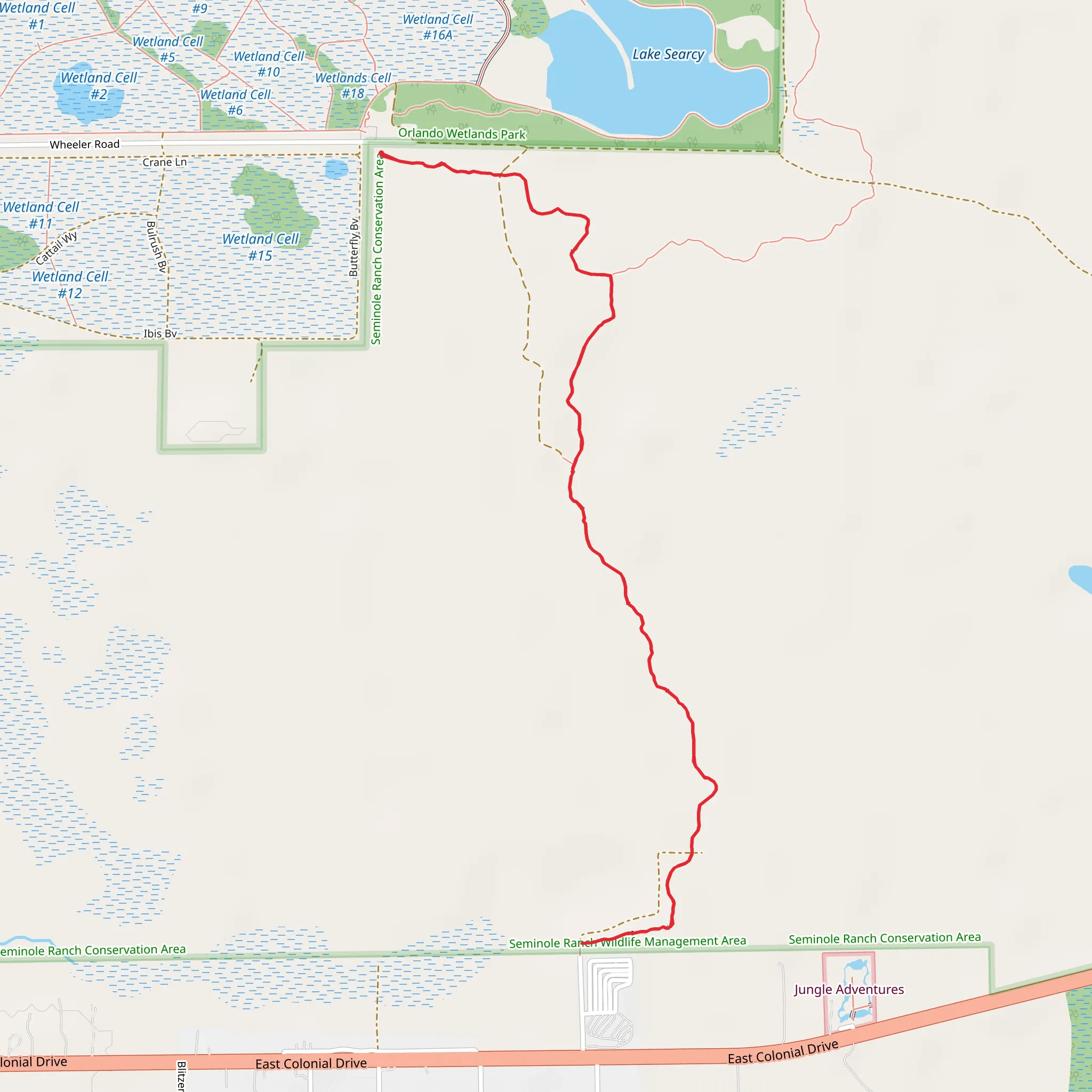 Blue Trail and Florida Trail mobile static map