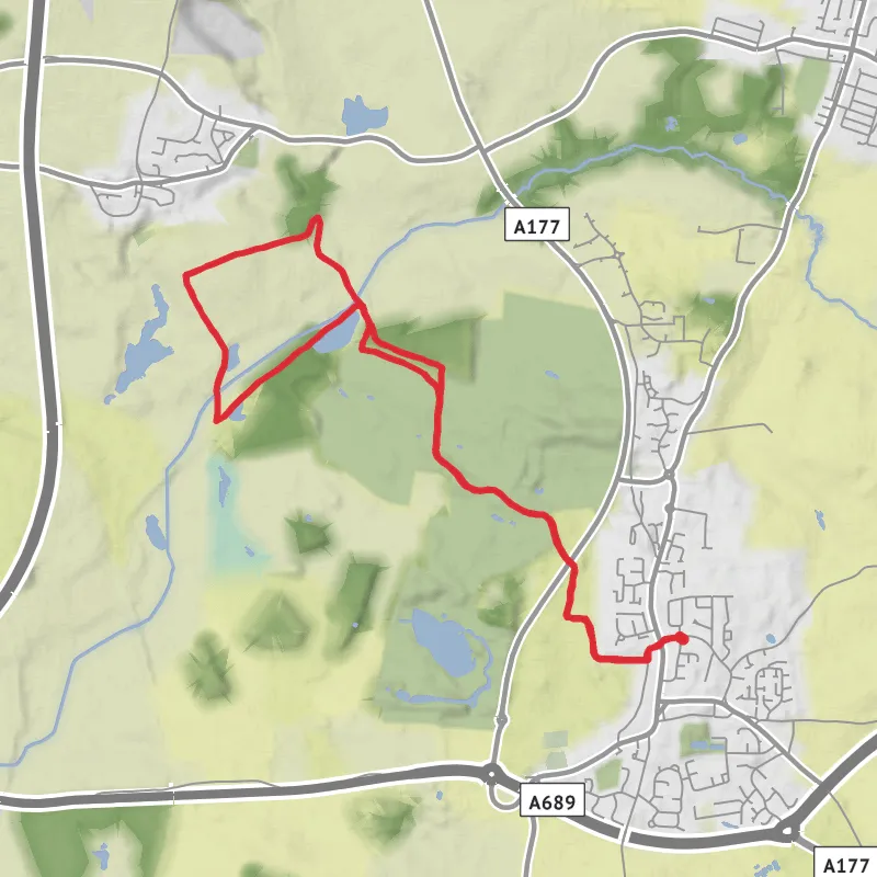 Hike from Sedgefield mobile static map