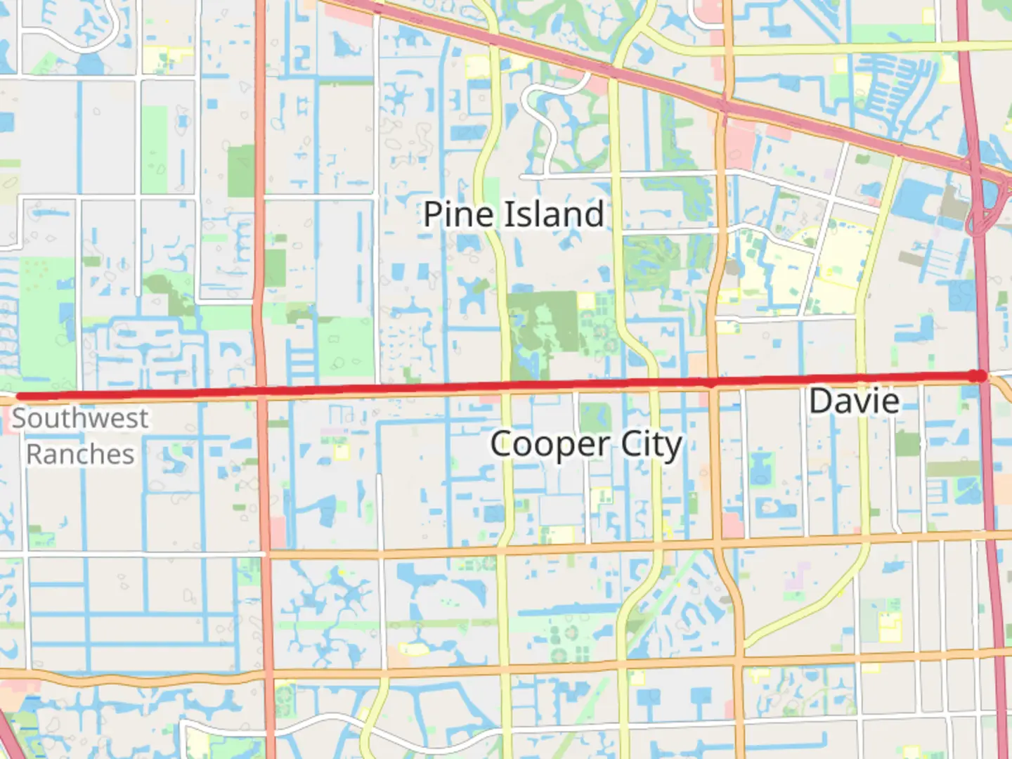 An image depicting the trail Linear Park Trail and its surrounding area.