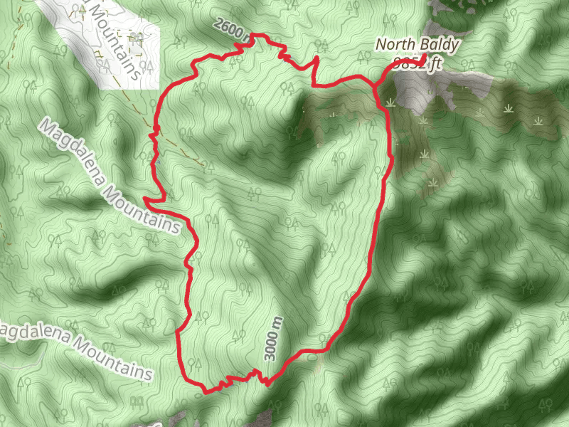 Hop Canyon Trail and North Baldy Loop Trail