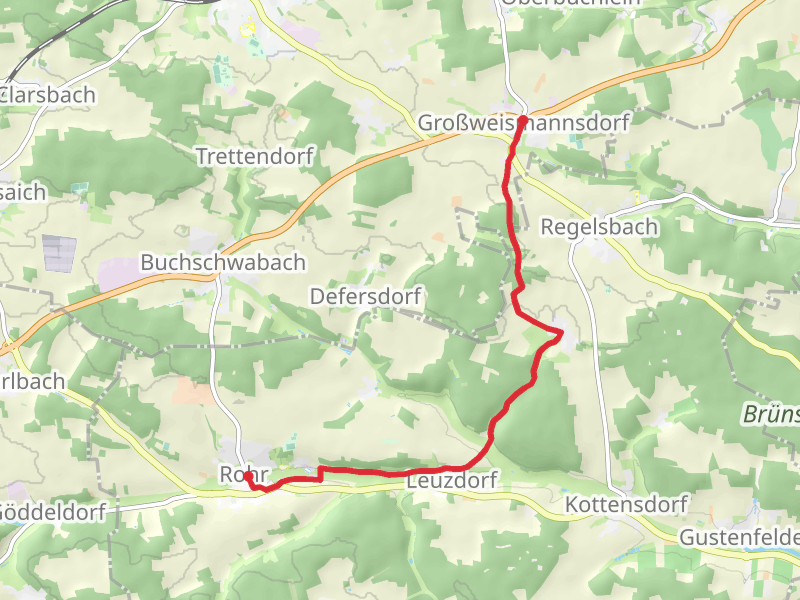 Großweismannsdorf to Rohr via Blaupunkt