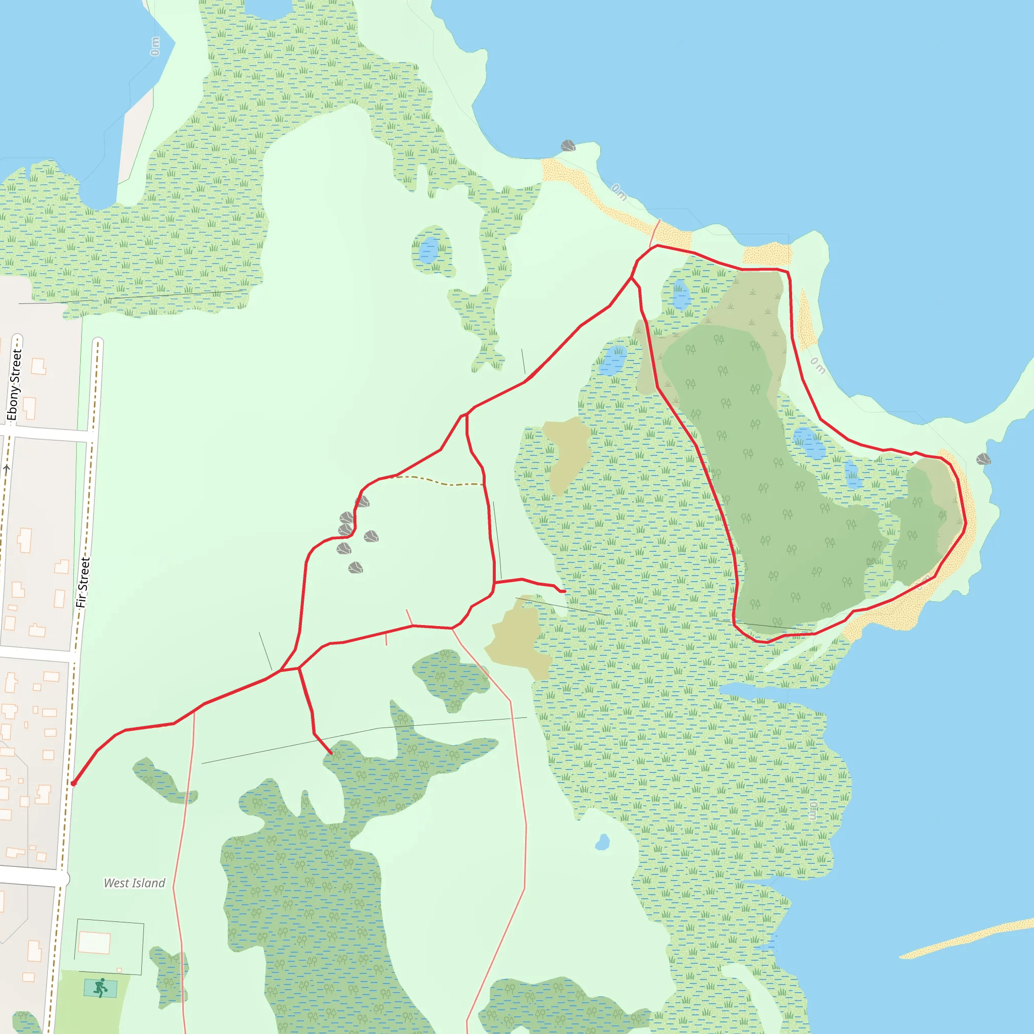 West Island State Res Loop mobile static map