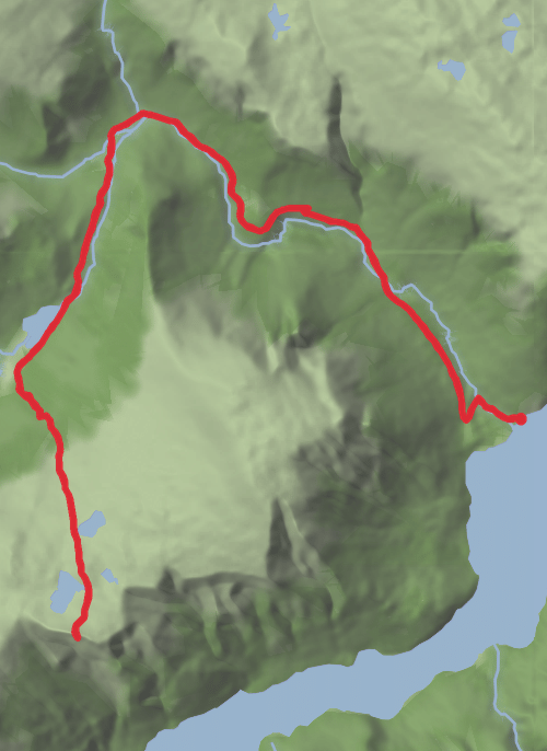 Hike from Aurland mobile static map